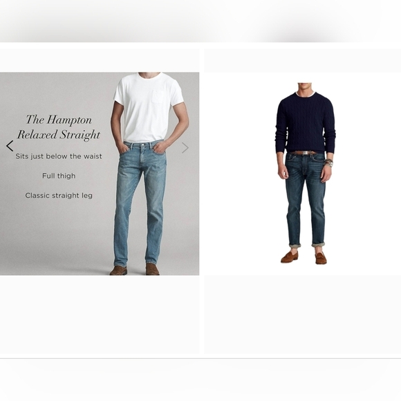 Polo Ralph Lauren Hampton Relaxed Straight Jeans mens 38x30 - Picture 12 of 12